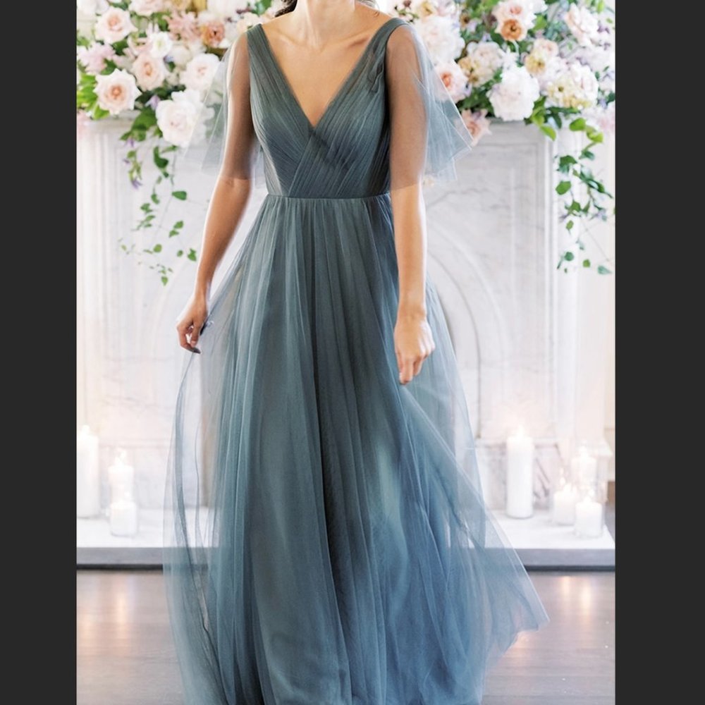 Revelry | Thea Tulle Dress in Eucalyptus | 6P